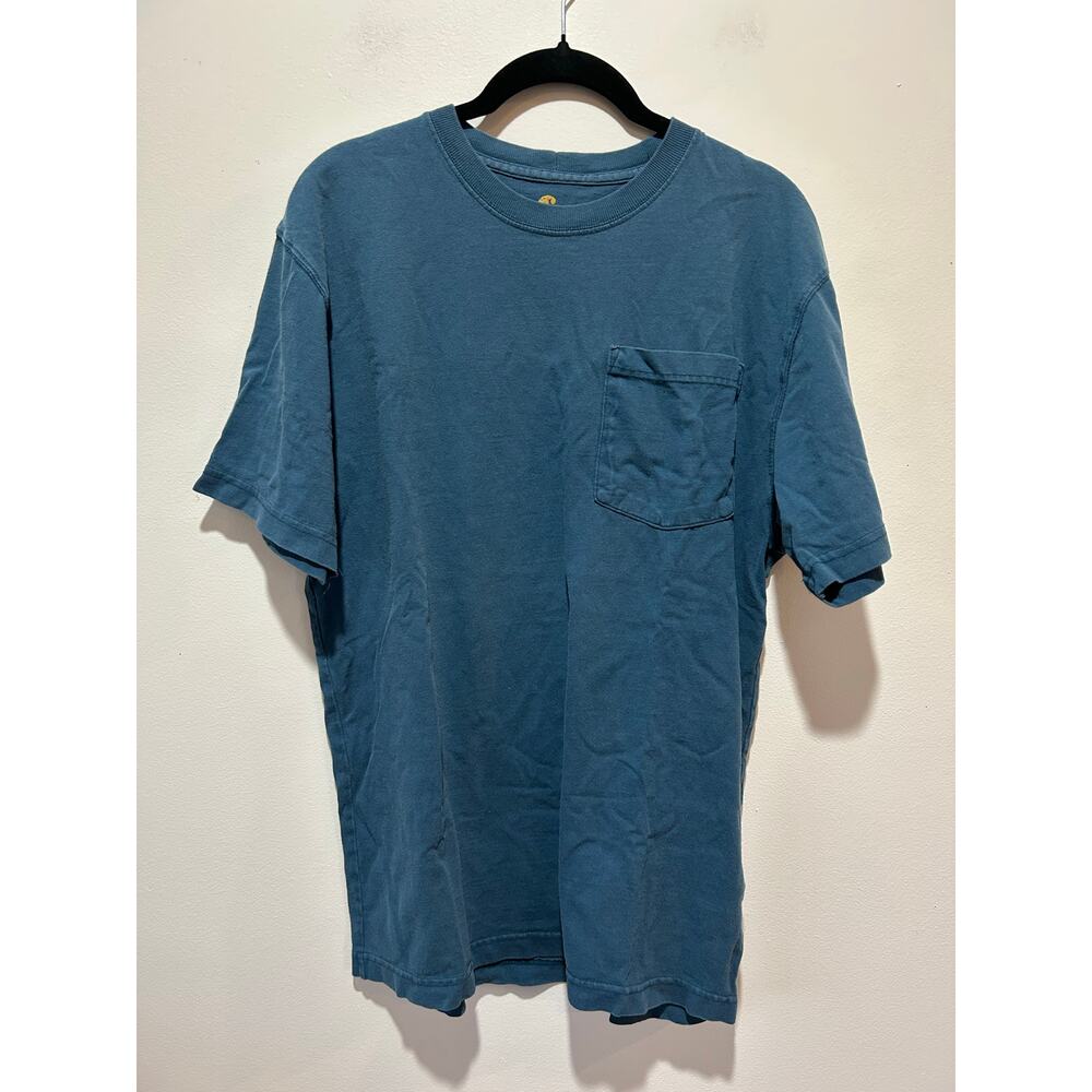 Carhartt original fit crew neck pocket t shirt mens size S blue